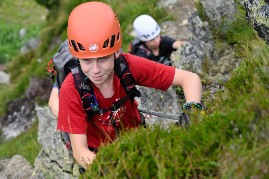 Ben auf dem Spieljoch Klettersteig