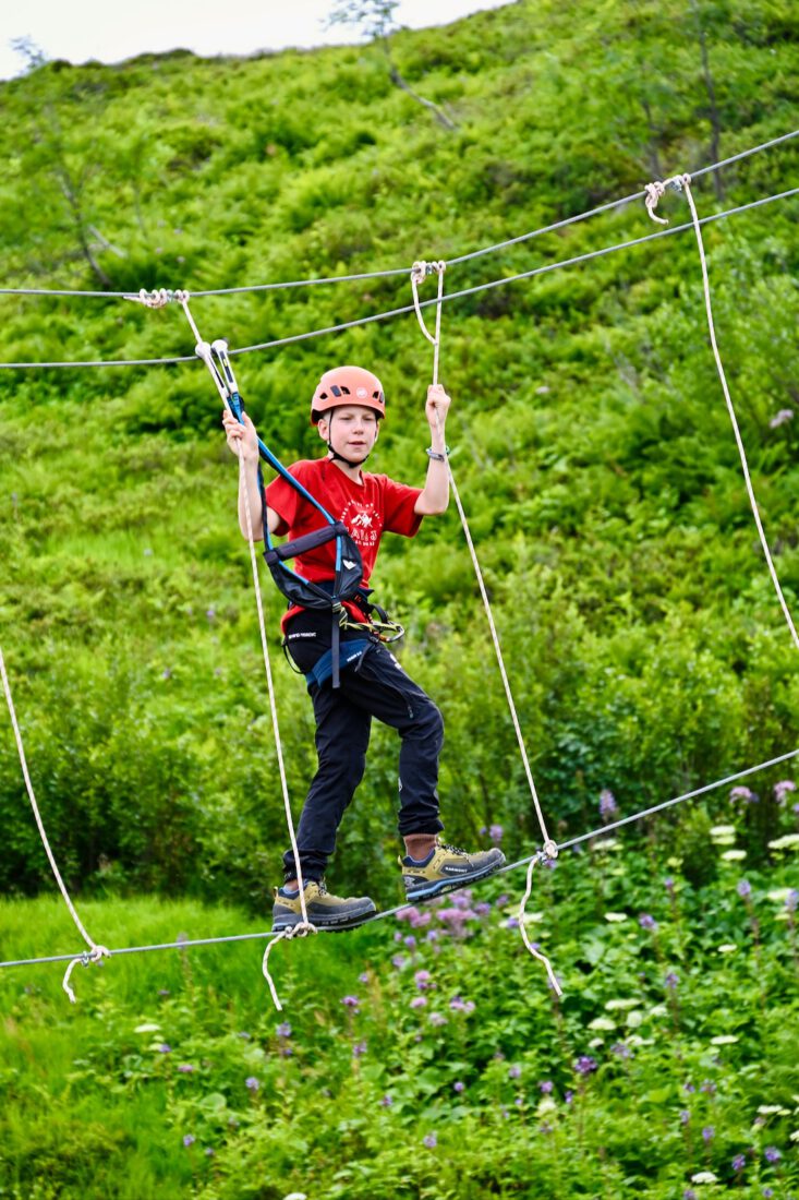 Ben im Seilpark am Spieljoch im Zillertal