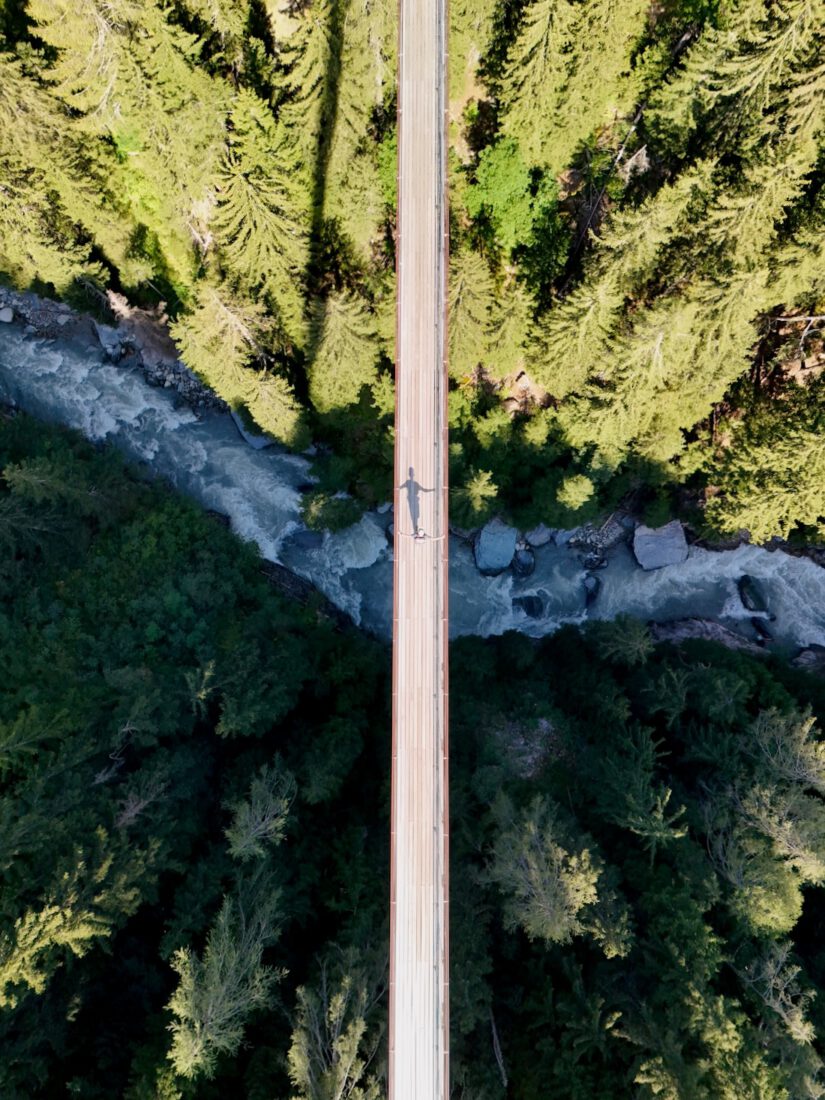 Die GOMS Brücke in der Aletsch Arena