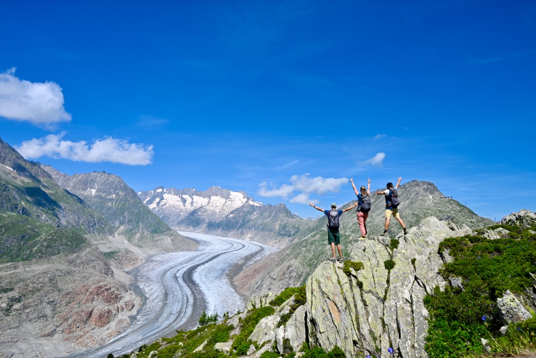 Fravely vor dem Aletsch Gletscher