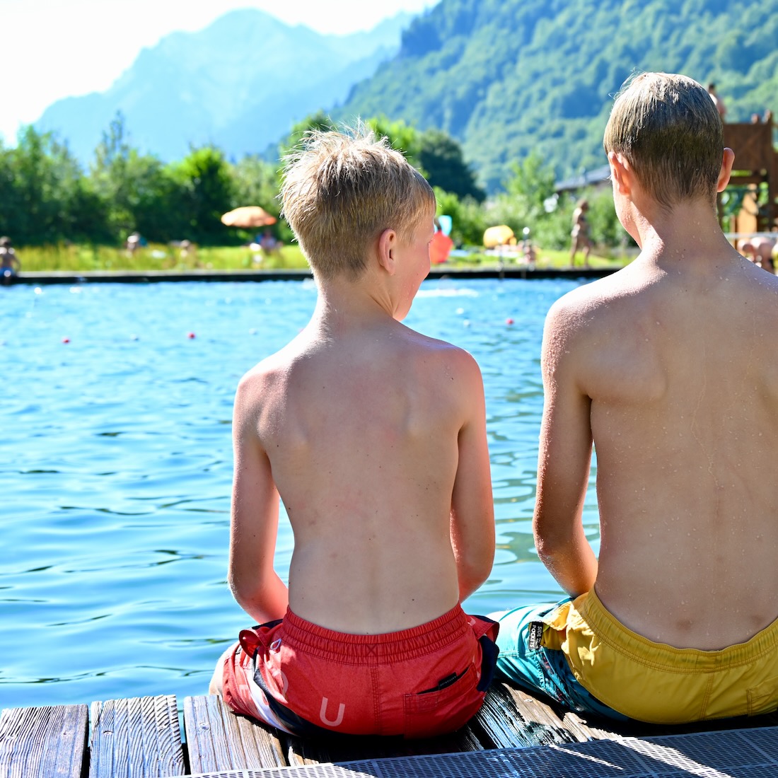Ben und Flo im Alwasserpark Klösterle