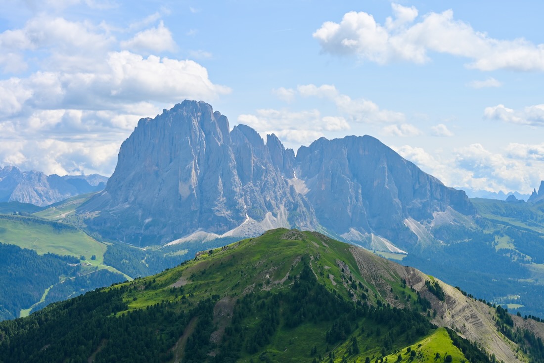Blick zur Seiser Alm von der Seceda aus