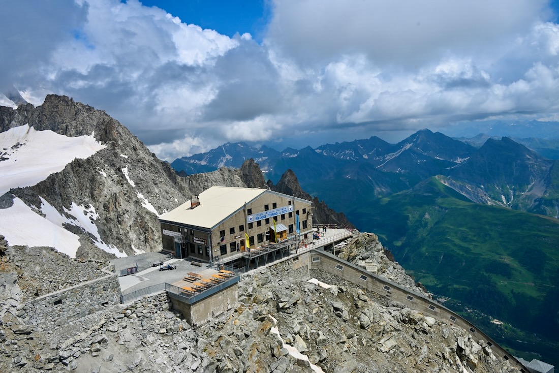 Die Rifugio Torina am Mont Blanc in Italien