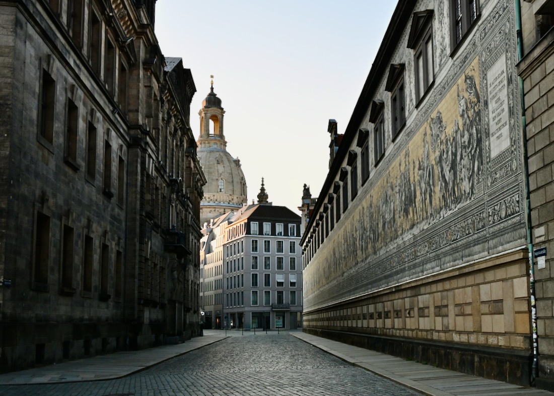 Fürstenzug und Frauenkirche in Dresden
