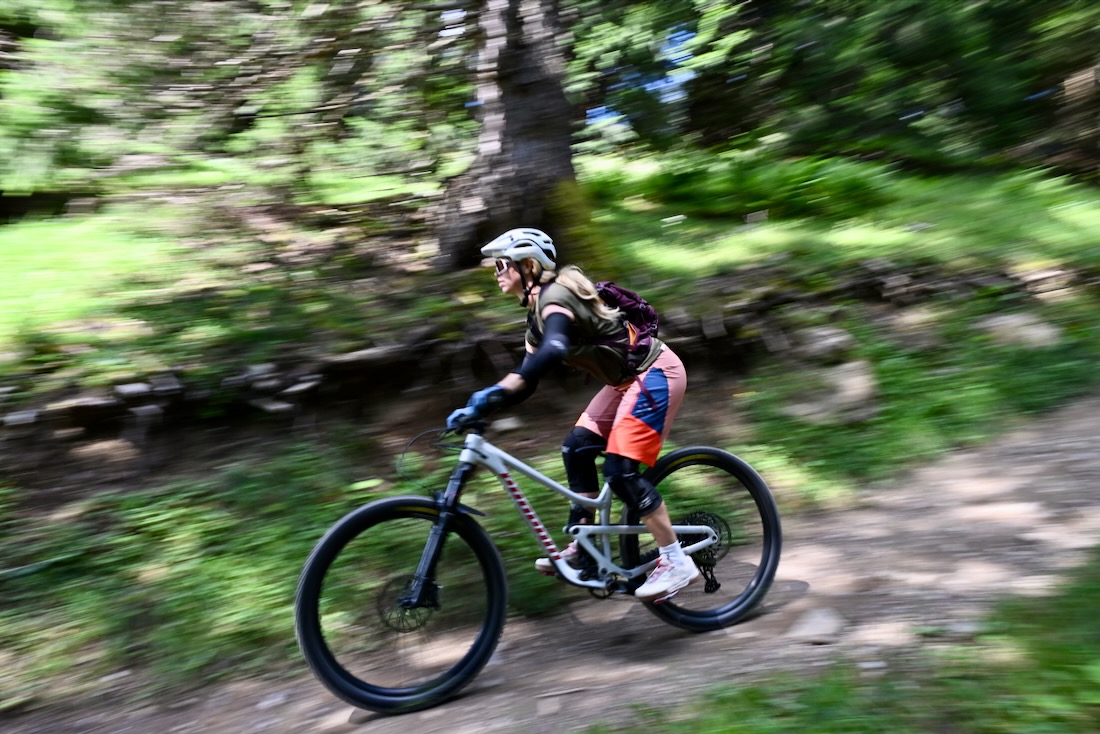 Melanie im Bikepark Brandnertal