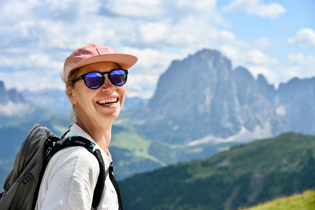 Melanie ist Happy auf der Seiser Alm