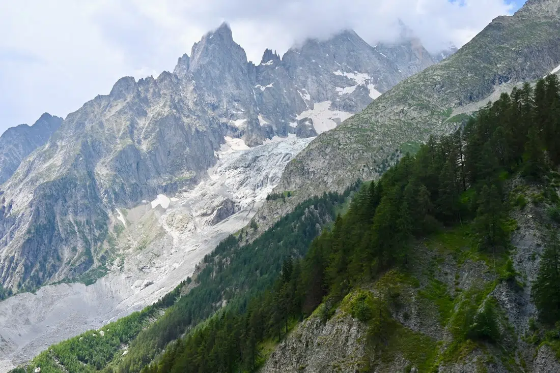 Blick auf das Mont Blanc Massiv