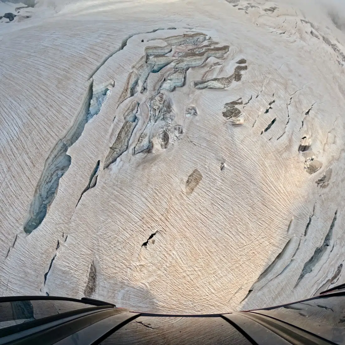 Blick aus der Gondel auf das Mer de Glace