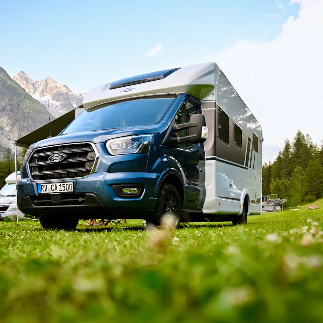 Der Carado Camper im Aosta Tal am Monte Bianco