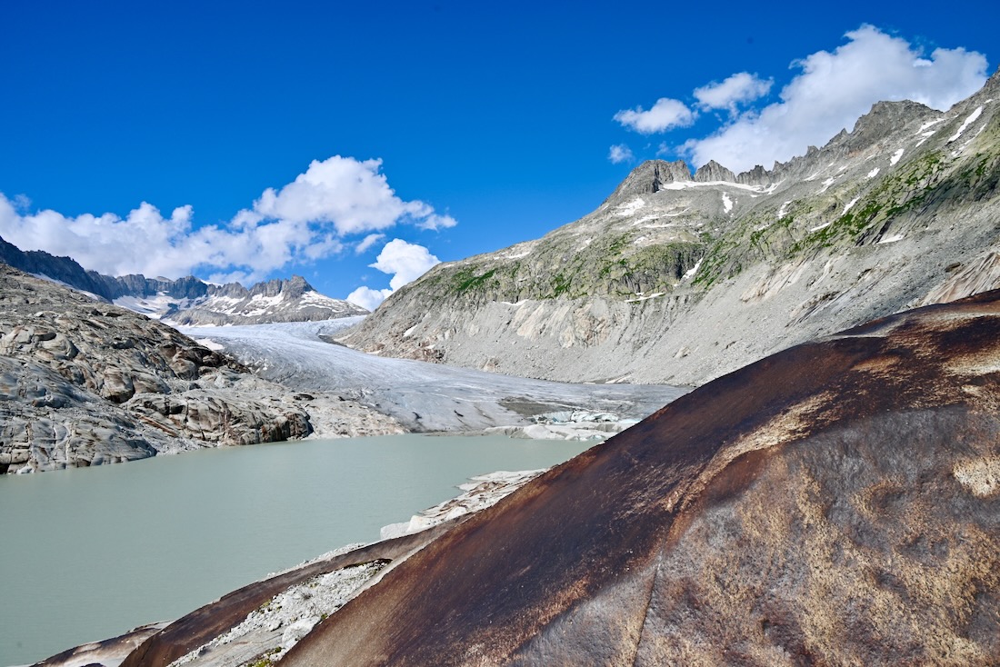 Der Rhonegletscher am Furkapass in der Schweiz