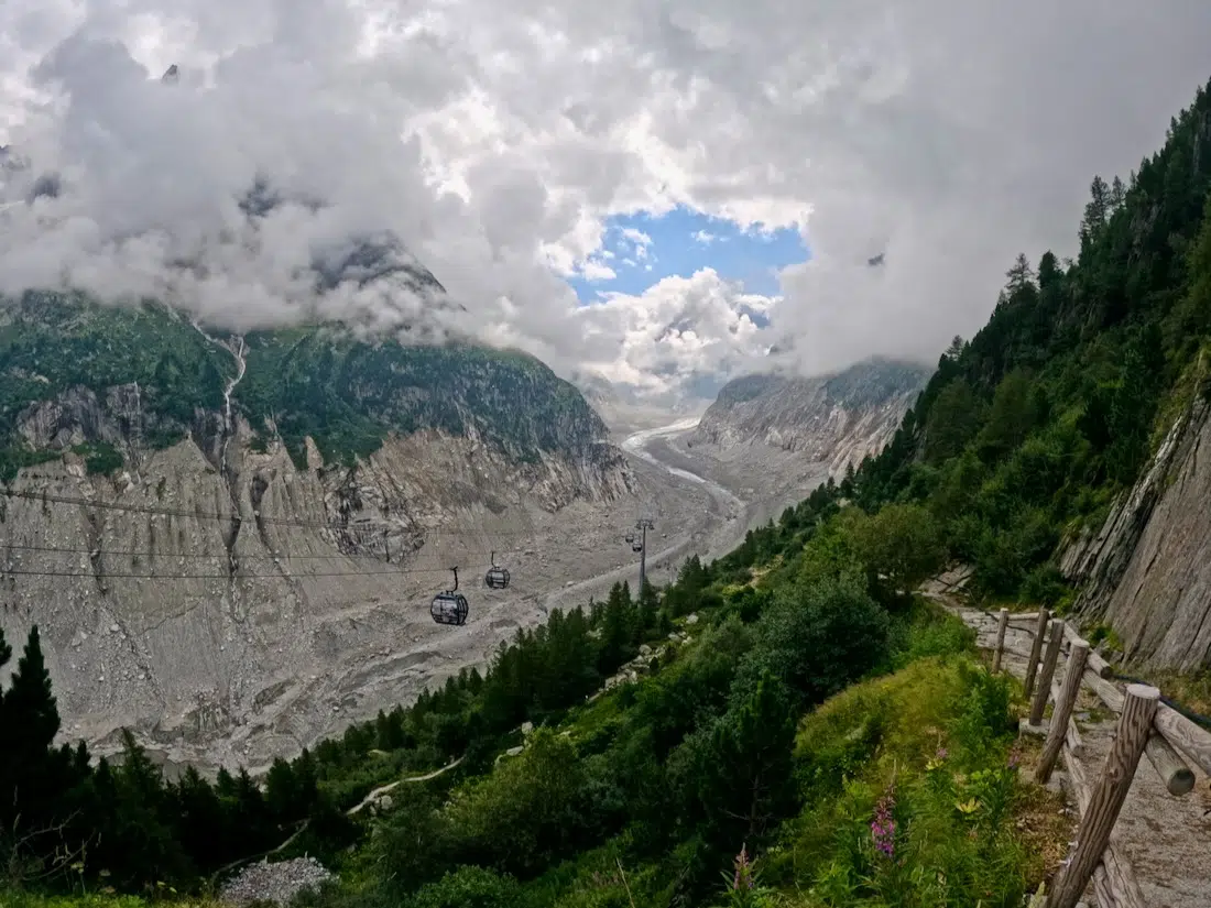 Die Seilbahn zum Mer de Glace