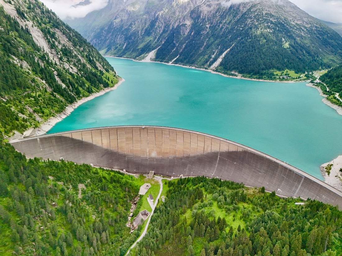 Die Staumauer vom Schlegeisspeicher im Zillertal