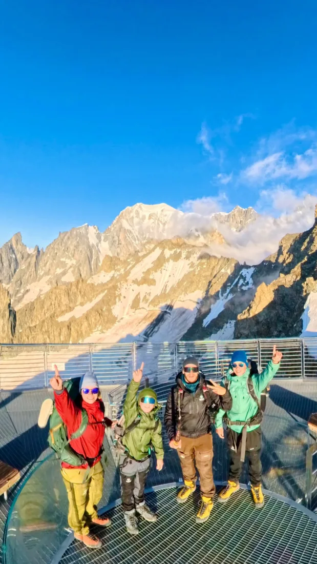 Fravely auf dem Hellbronner mit Blick zum Monte Bianco