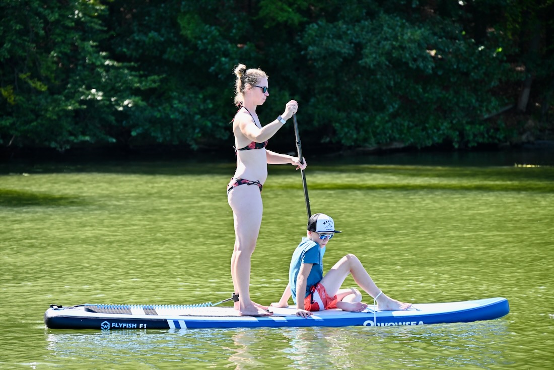 Melanie und Ben zu zweit auf dem WowSea SUP