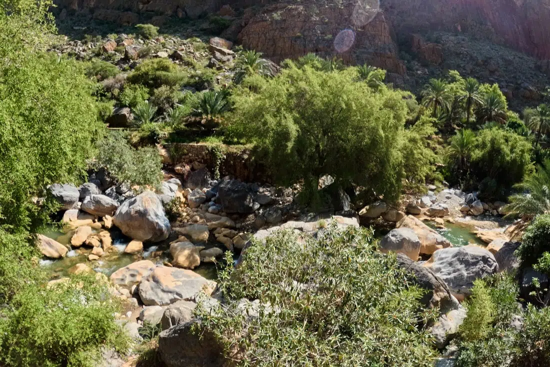 Die Naturpools in Misfat Al Abriyeen