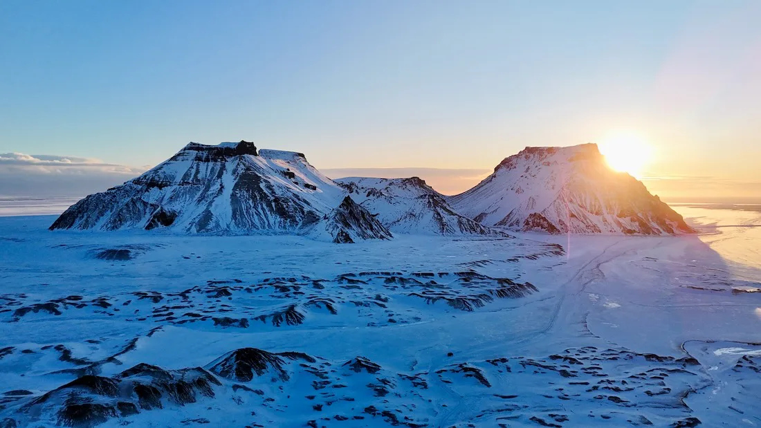 Bergmassiv an der Katla Eishöhle