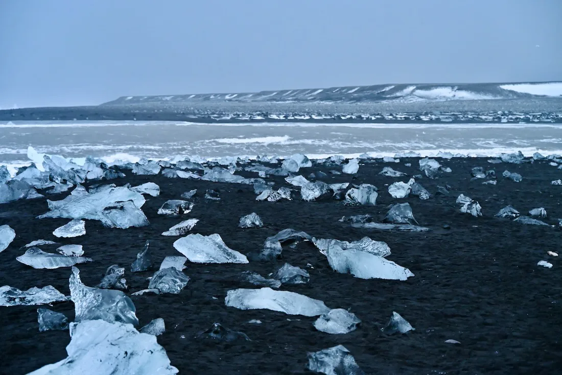 Der Diamond Beach in Island