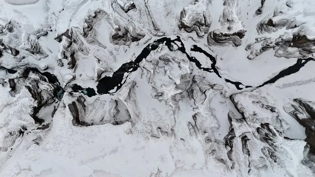 Der Fjadrargljufur mit der Drone fotogarfiert