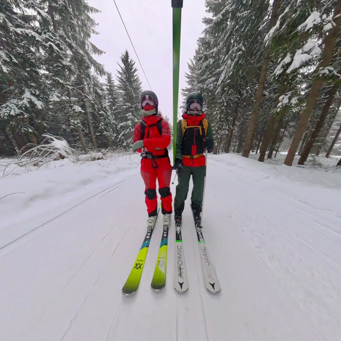 Melanie und Thomas am Schlepplift auf der Himmelsleiter
