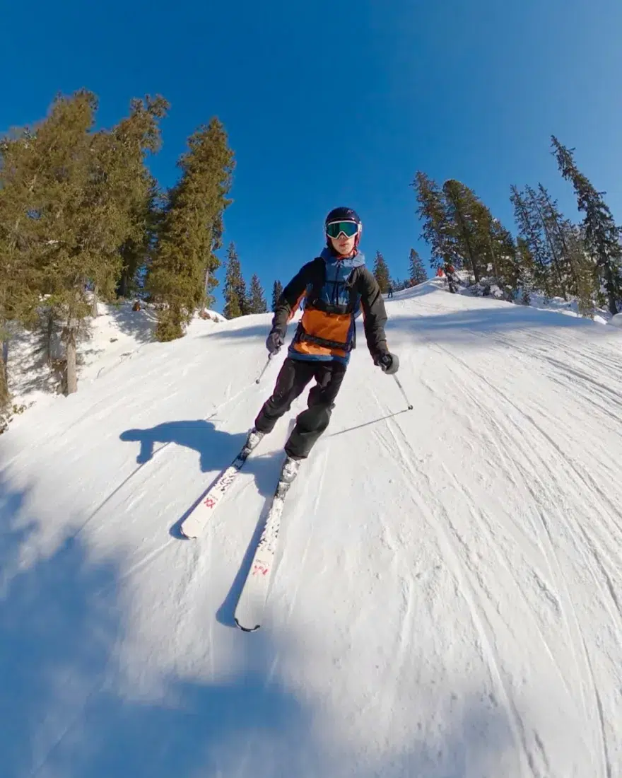 Flo auf der Skipiste in Galtür