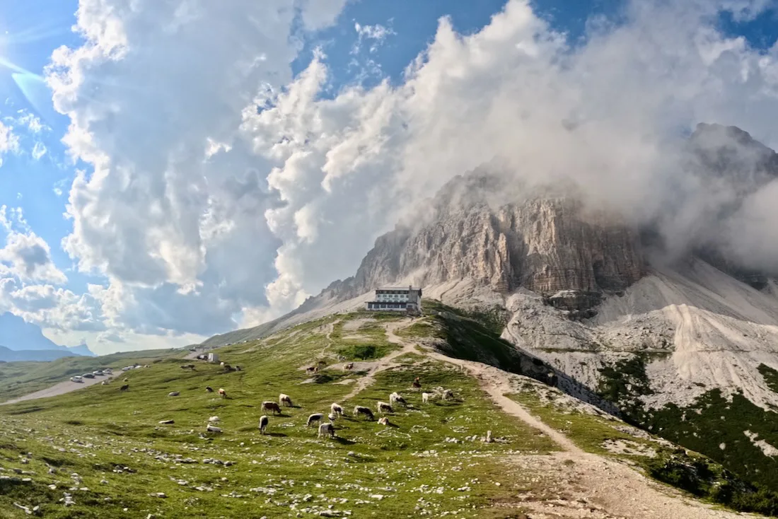 Auronzo Hütte an den Drei Zinnen
