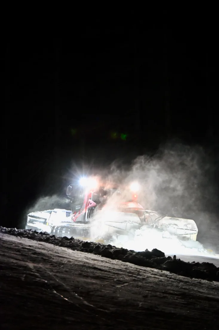 Der Pistenbully in Büerserberg im Brandnertal