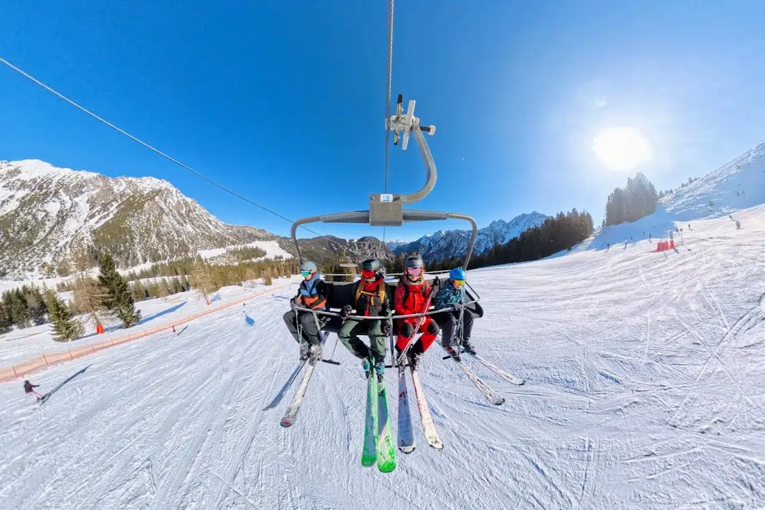 Fravely im Skilift im Brandnertal