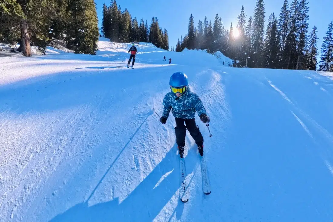 Fravely unterwegs im Skigebiet Brandnertal
