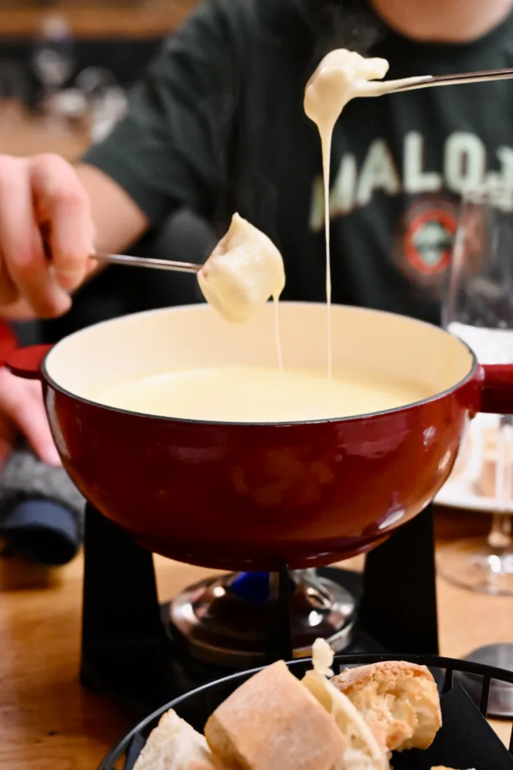 Leckeres Käsefondue im Brandnertal in der Rufana Alp