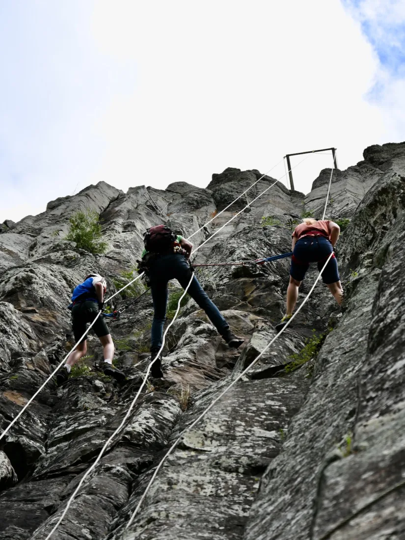 Abseilen am Klettersteig auf Rodrigues