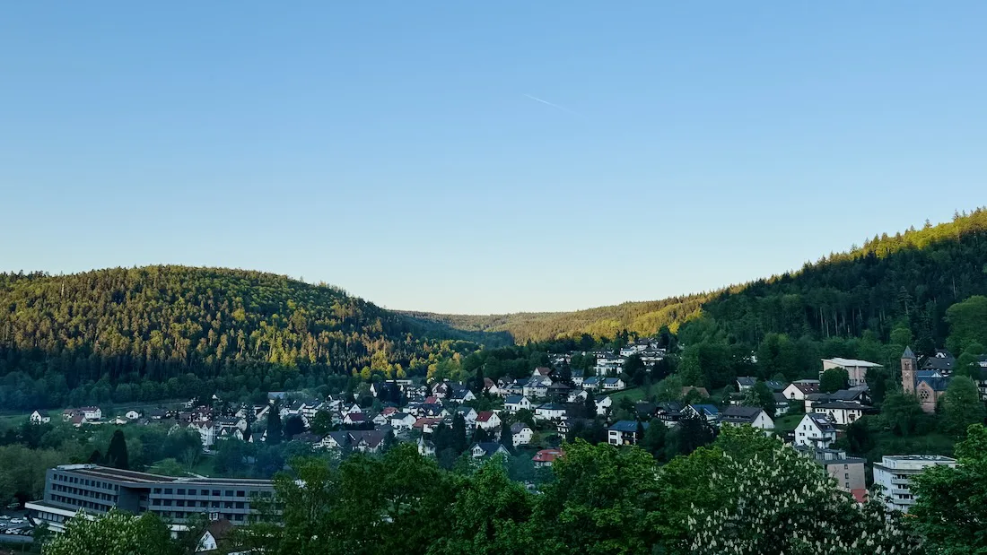 Blick auf Bad Herrenalb - Schwarzwald Panorama Hotel