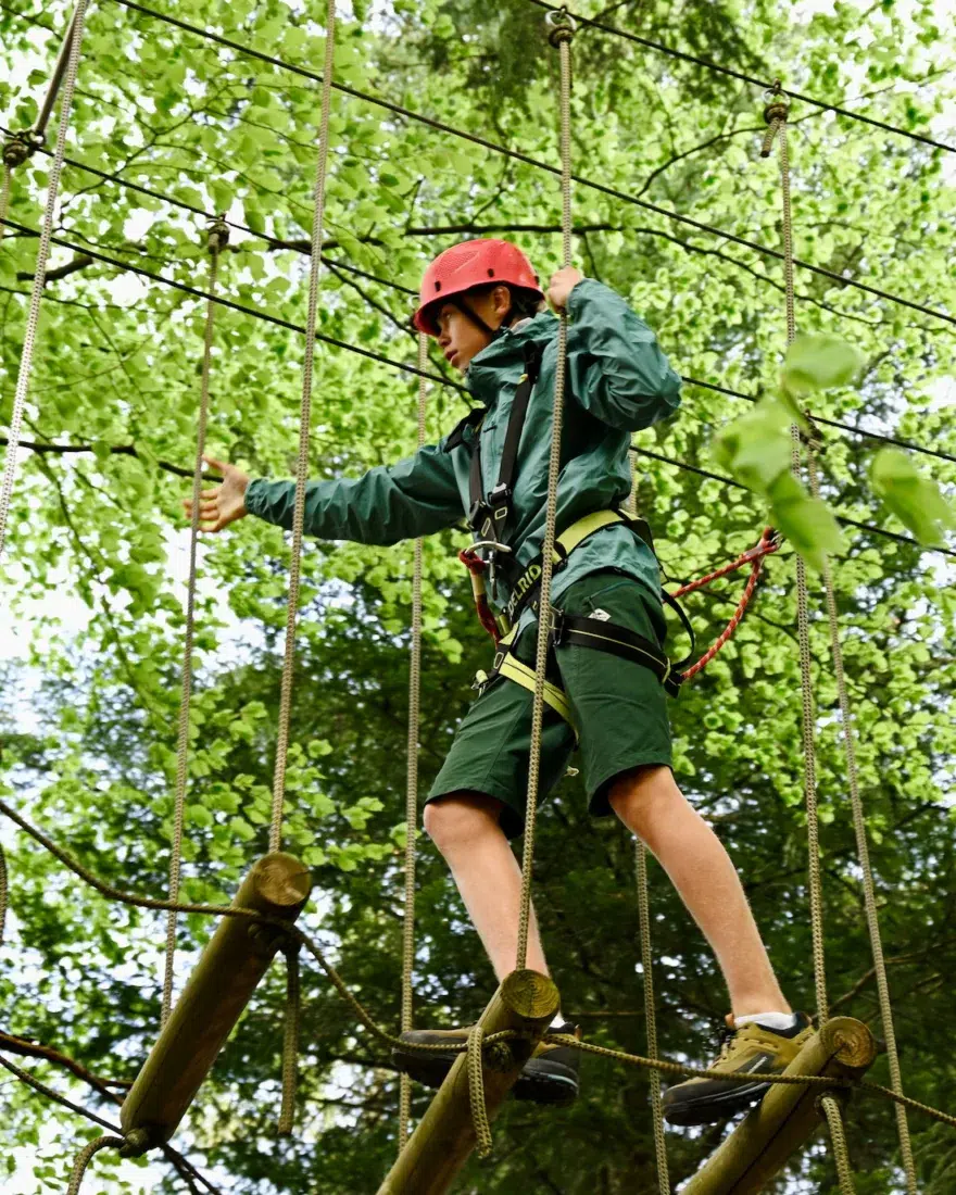 Flo auf dem Kletterpark am Mehliskopf
