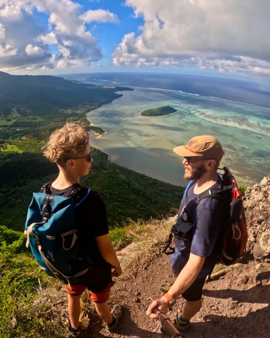 Flo und Thomas auf dem Le Morne Brabent