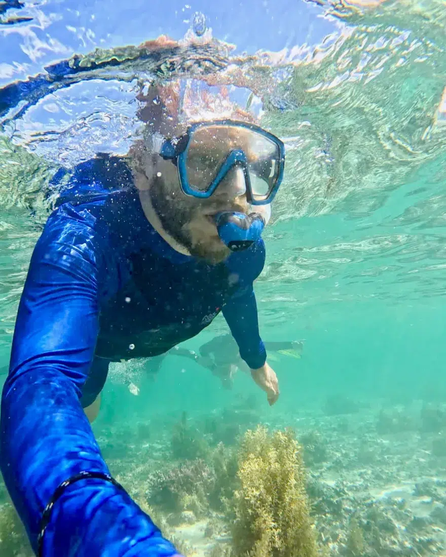 Thomas beim Schnorcheln