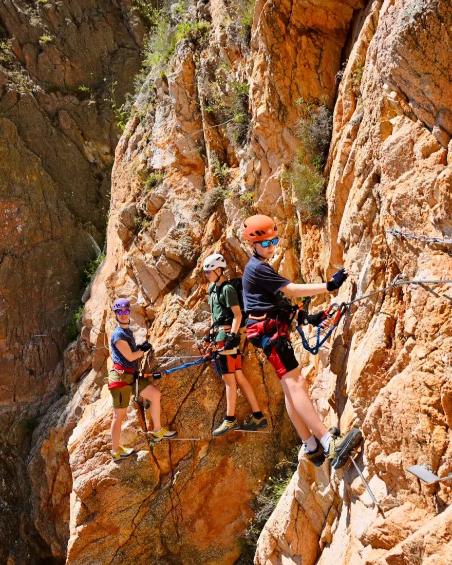 Fravely auf dem Via Ferrata Cala del Moli