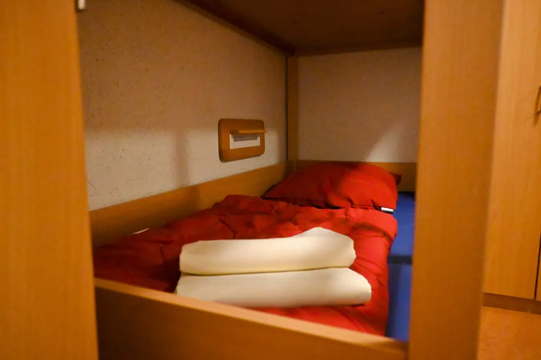 Bett in der Jugendherberge Bad Schandau