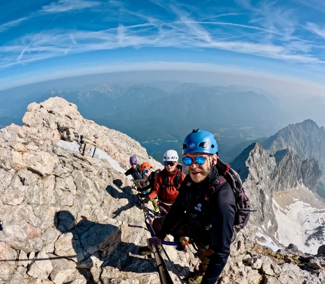 Fravely kurz vor dem Gipfel der Zugspitze