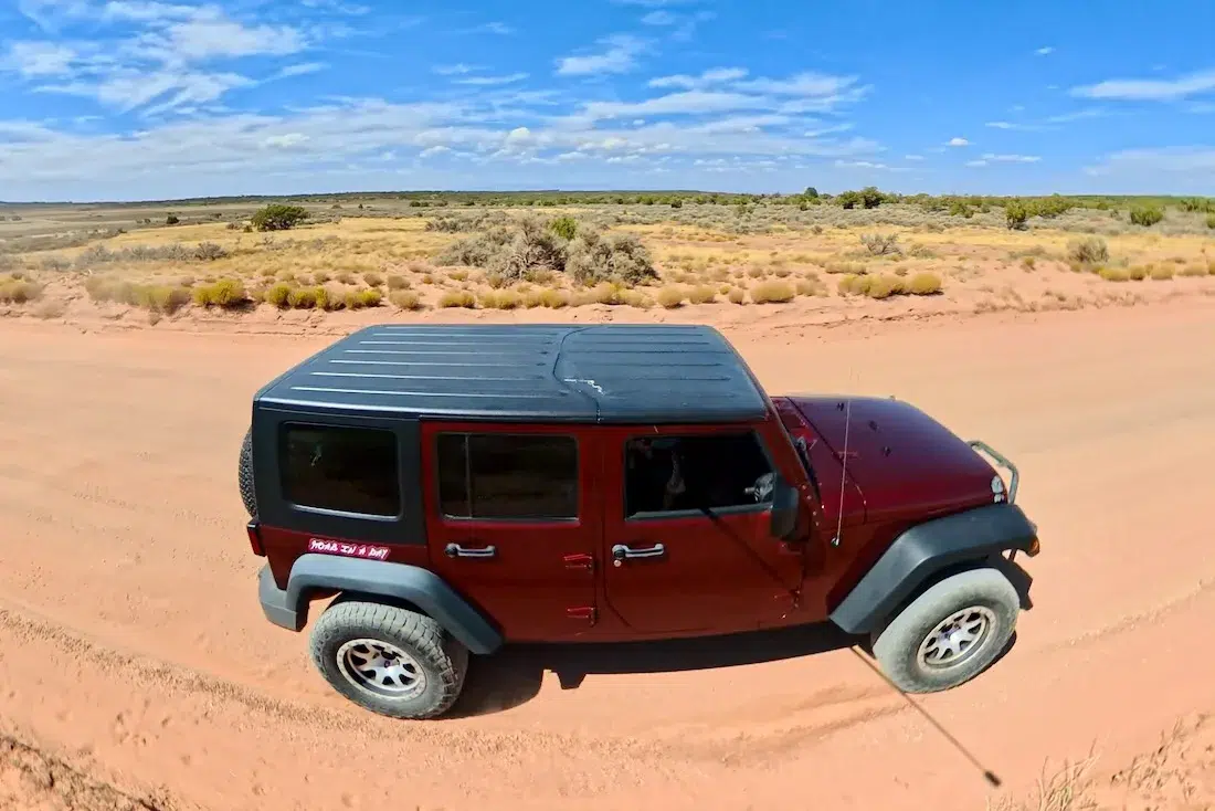 Jeep bei der 4x4 Tour Moab in A Day