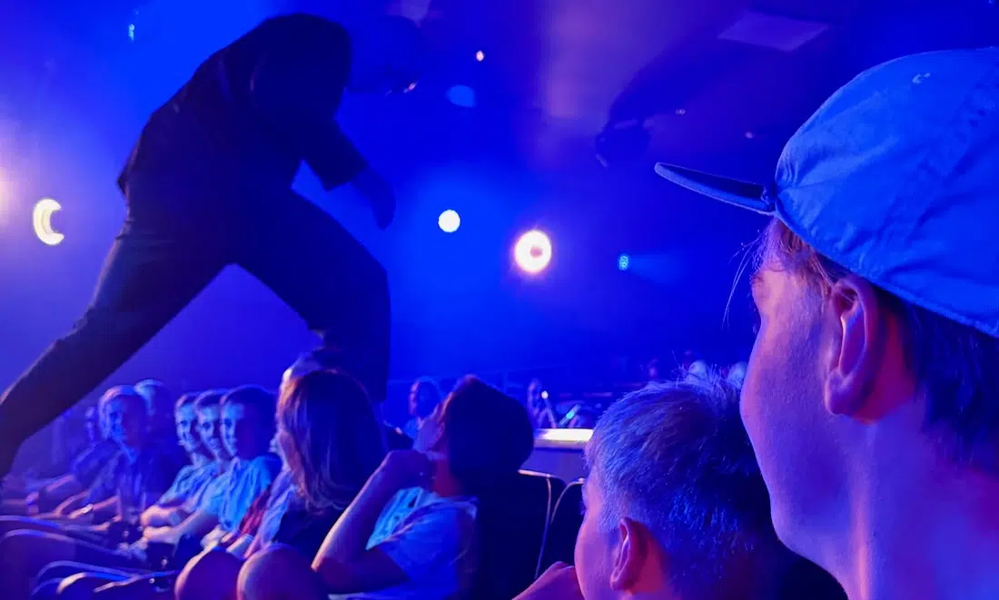 Action bei der Blue Man Group in Las Vegas