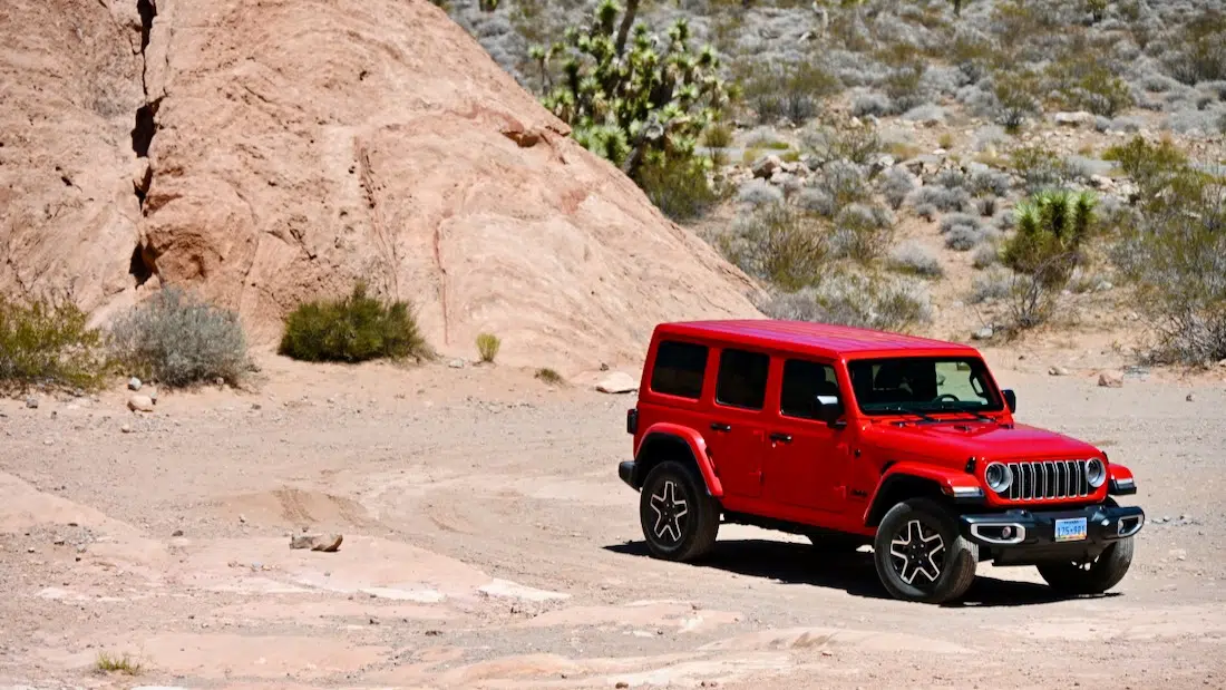 Der rote Jeep von USA-reisen.de