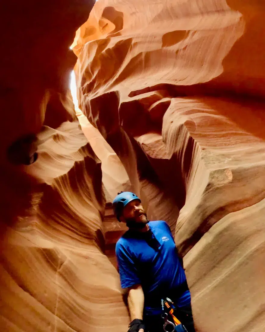 Thomas in Antelope Canyon nah Page in Arizona