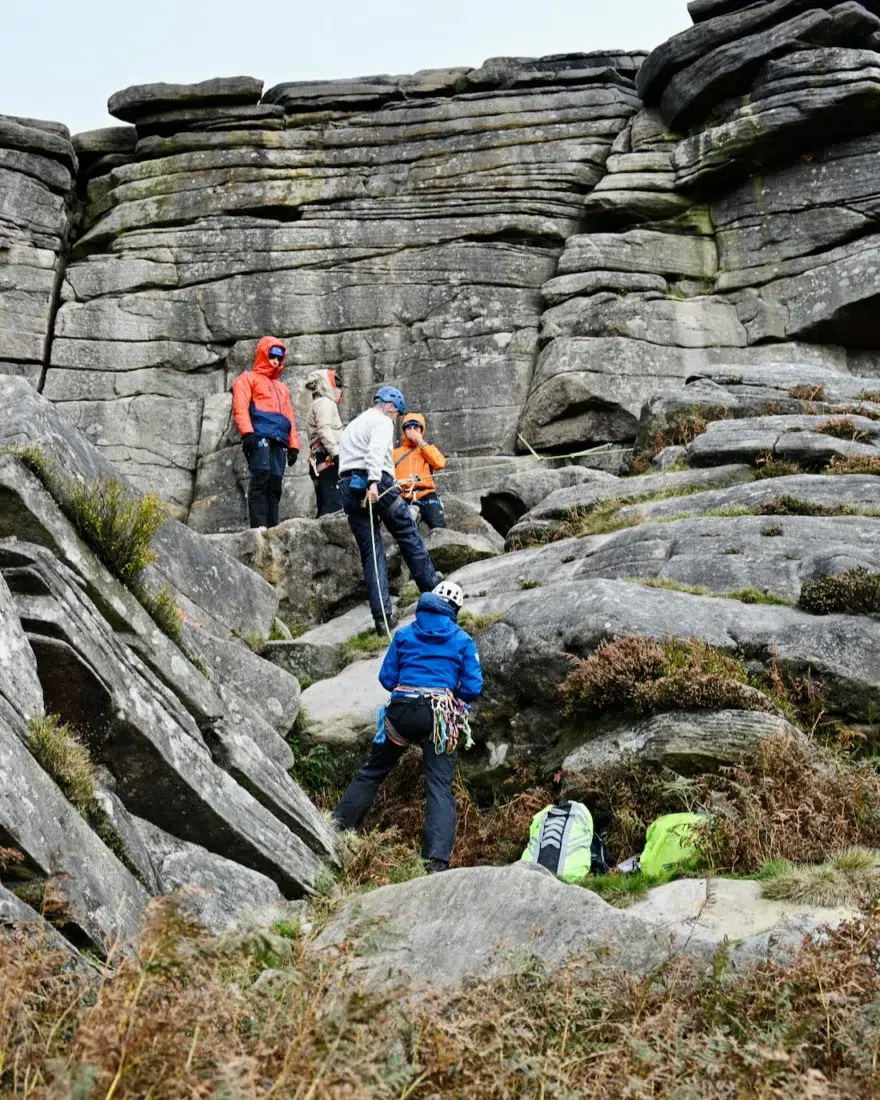 Klettern am Stanage Edge