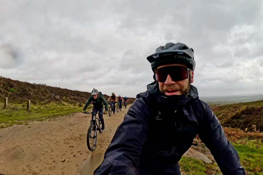 Thomas und die Familie auf dem MTB in Sheffield