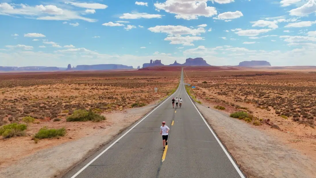Fravely am Forrest Gump Viewpoint im Monument Valley