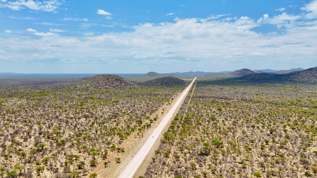 Auf der Gravelroad in Namibia unterwegs
