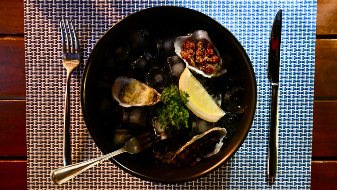 Austern im Ocean Cellar in Swakopmund in Namibia