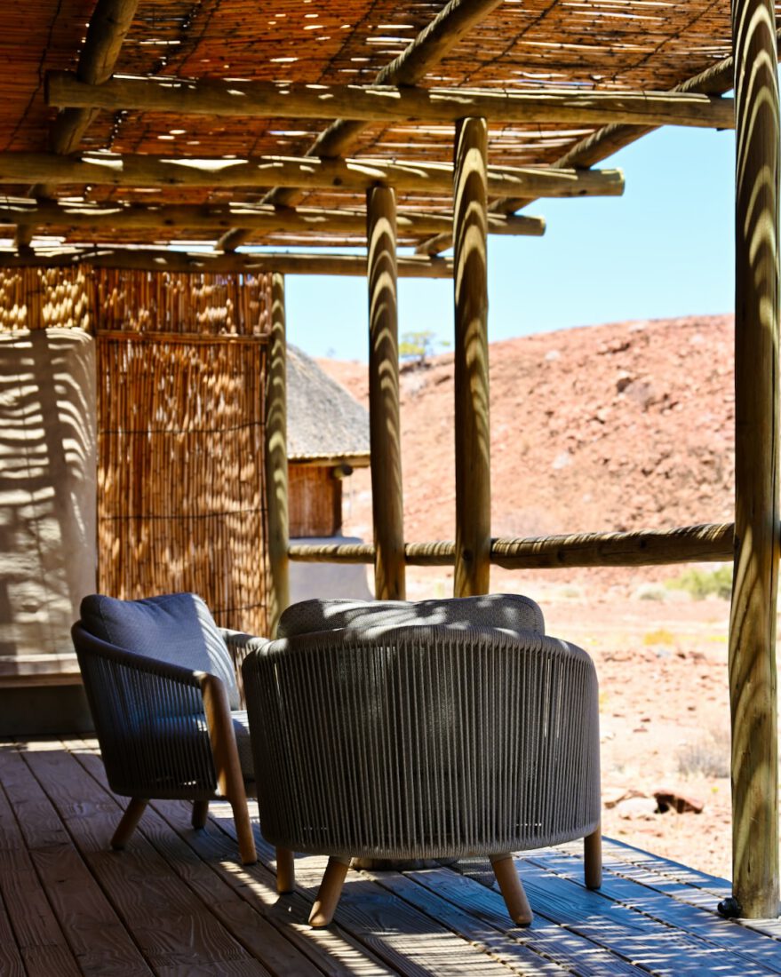 Terasse im Damaraland des Camps von Wilderness