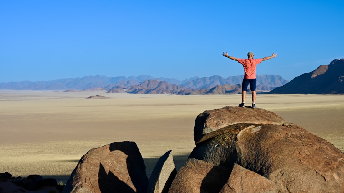 Thomas im Kulala in Namibia