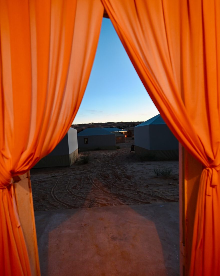 Blick aus dem Zelt im Camp Abdemoula