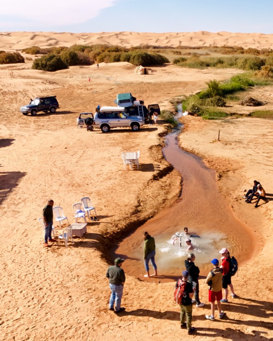 Der Lac Houidhat in der Wüste Tunesiens